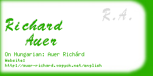 richard auer business card